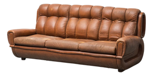 Vintage Three-Seater Leather Sofa, 1970s
