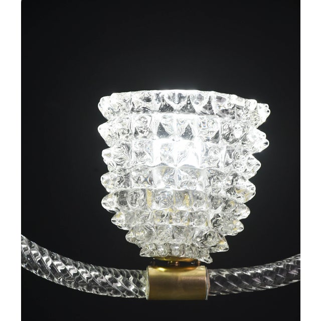 1940s Extraordinary Clear Rostrato Murano Glass Chandelier by Barovier & Toso For Sale - Image 11 of 12