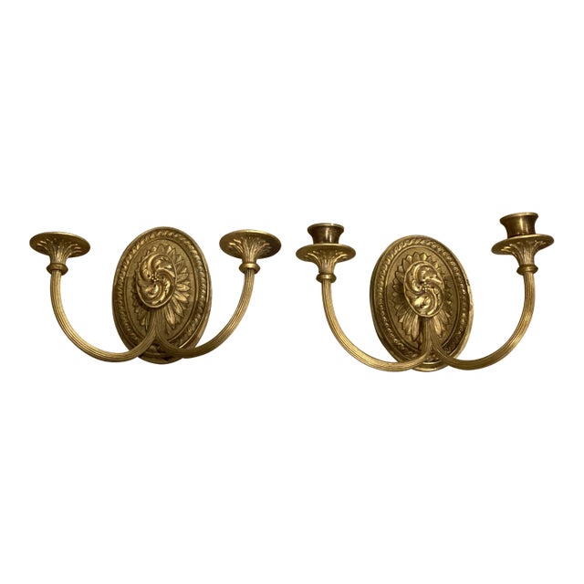 1900s Caldwell Gilt Bronze Sconces - a Pair For Sale