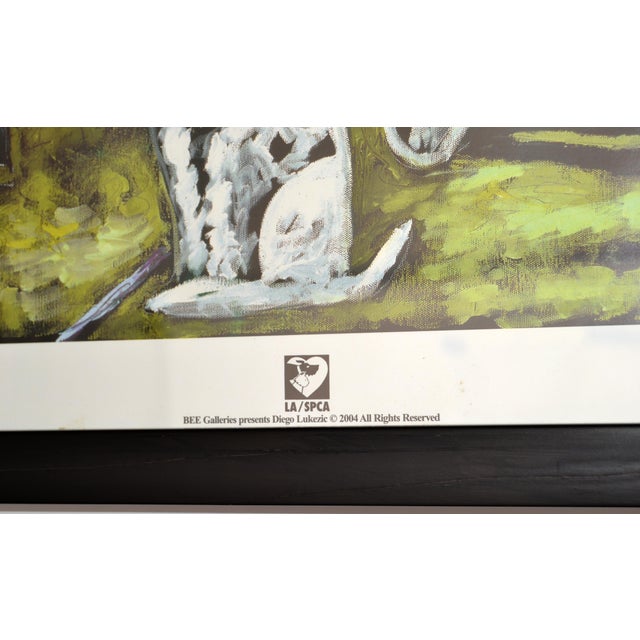 2004 Original Diego Lukezic Framed Print Art Tango Dog New Orleans Streetcar For Sale - Image 17 of 18