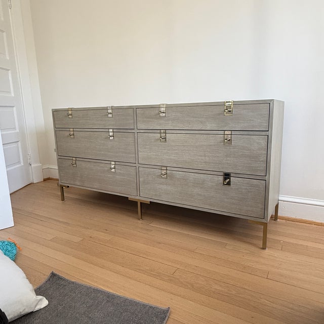 Gray Anthropologie Ingram Six Drawer Dresser For Sale - Image 8 of 8