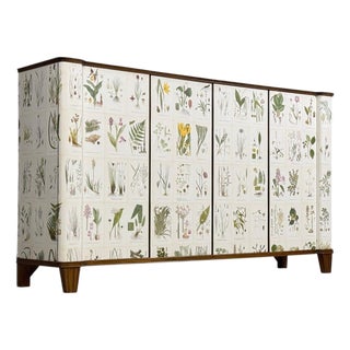 Swedish Modern, Monumental Nordens Flora Cabinet, Mahogany, Sweden, 1940s For Sale