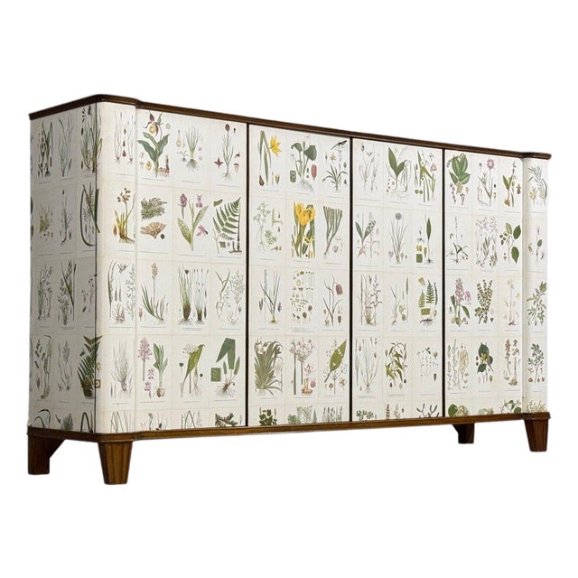 Swedish Modern, Monumental Nordens Flora Cabinet, Mahogany, Sweden, 1940s For Sale