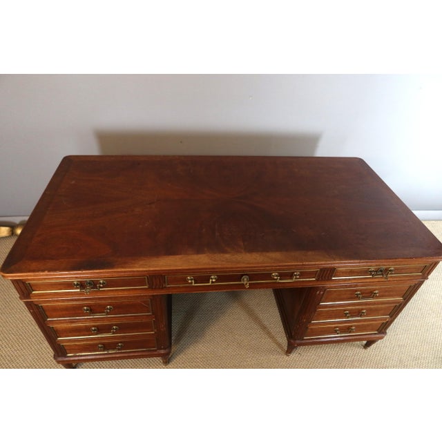 Wood Louis XVI Style Desk, 1930s For Sale - Image 7 of 11