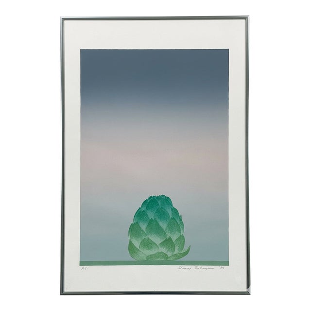 1984 Shunji Sakuyama Signed Artichoke Lithograph – Rare Artist's Proof (Framed) For Sale