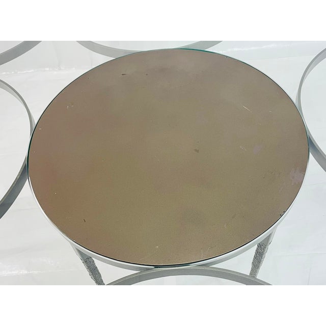Architectural Glass Dining Table With Sculptural Metal Base, Usa, 1970s For Sale - Image 15 of 18