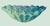 Stunning vintage Murano style hand-blown glass bowl. Features a beautiful swirl pattern in blue and teal. The ruffled top...