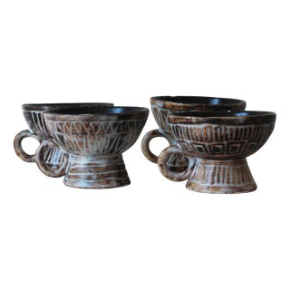 Ceramic Bowls by Jacques Pouchain for the Dieulefit Workshop, 1950s, Set of 4 For Sale