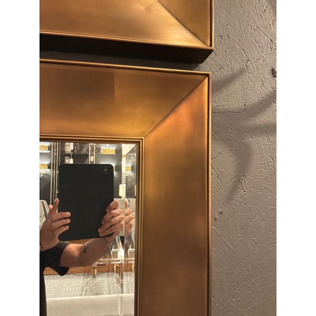 Modern Jonathan Charles Hamilton Brass Mirror For Sale - Image 3 of 6