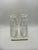 1990s Pair of Vintage Val Saint Lambert Belgian Crystal Candlesticks – Geometric Art Deco Style Clear Cut Crystal Candle Holders For Sale - Image 5 of 6