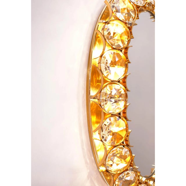 Vintage Gold-Plated Illuminated Mirror from Palwa, 1960s For Sale - Image 4 of 9