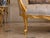 Late20C French Artisan LouisXVI Gold Beige Velvet Settee-1Pc For Sale - Image 11 of 15