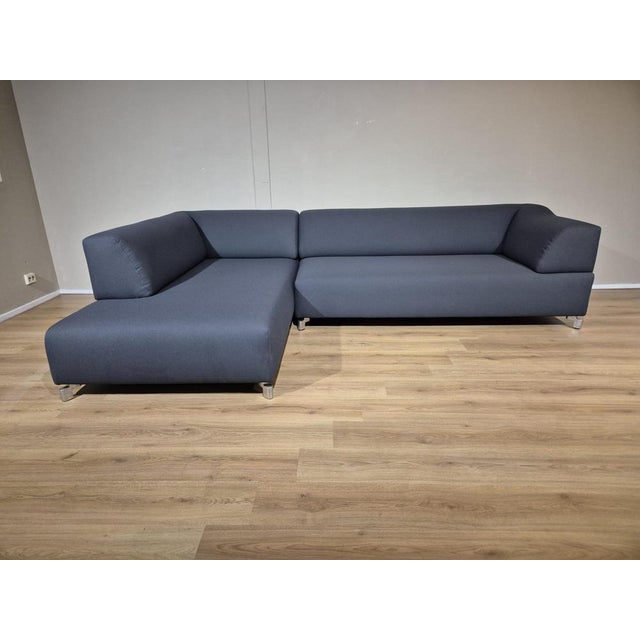 Set of Corner Sofa with Ottoman in Grey from Leolux For Sale - Image 14 of 16