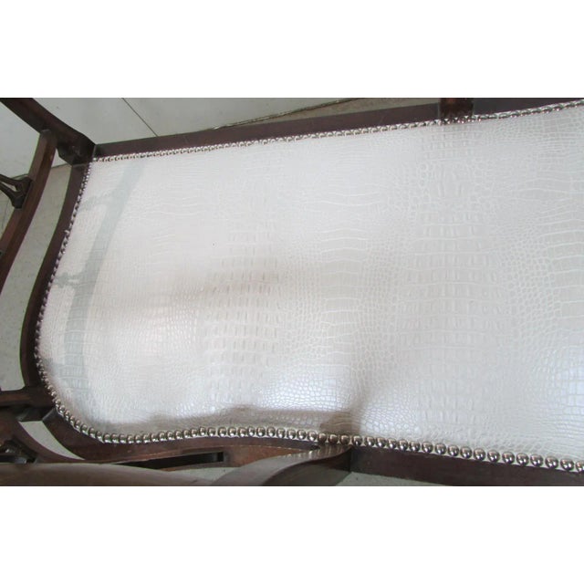 Antique Art Nouveau Mahogany Chaise Lounge For Sale - Image 4 of 9