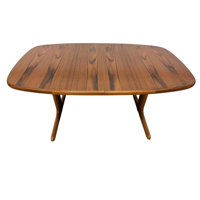 Vintage Danish Modern Skovby Oval Teak Dining Table W/2 Leaves - Refinished! For Sale In Philadelphia - Image 6 of 10