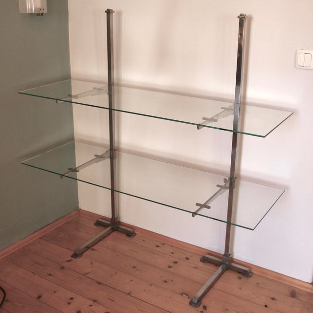 Metal French Art Deco Etagere in Metal and Glass, 1930s For Sale - Image 7 of 15