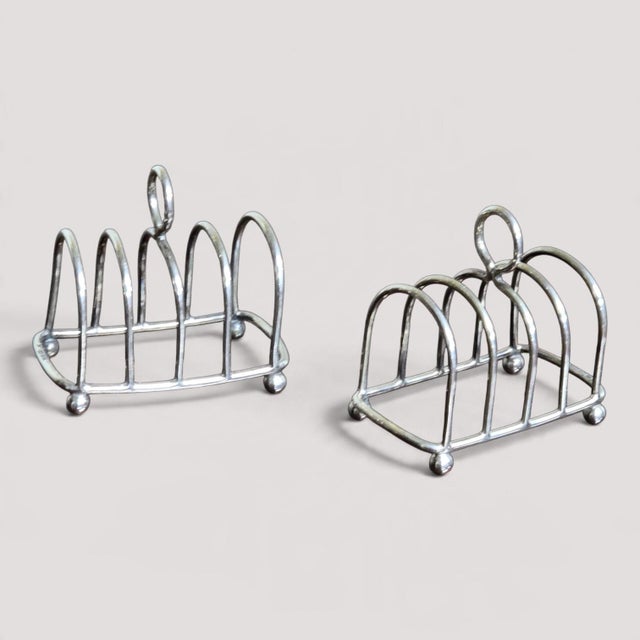 Silver Silver Toast Racks Chester, 1904, Set of 2 For Sale - Image 8 of 8