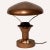 A French mushroom table lamp, copper, 1950s. This lamp is in fair condition, it has some small dings and shows it's age...