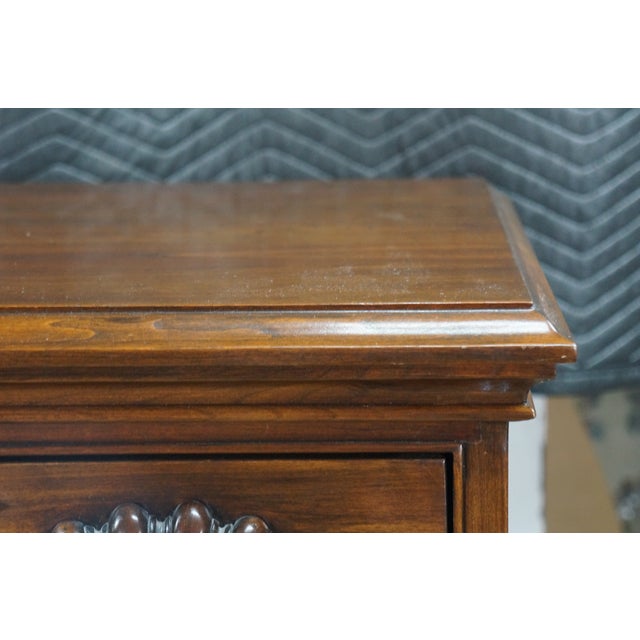 1970s Harden Georgian Chippendale Style Cherry Goddard Block Front Chest of Drawers For Sale - Image 16 of 18
