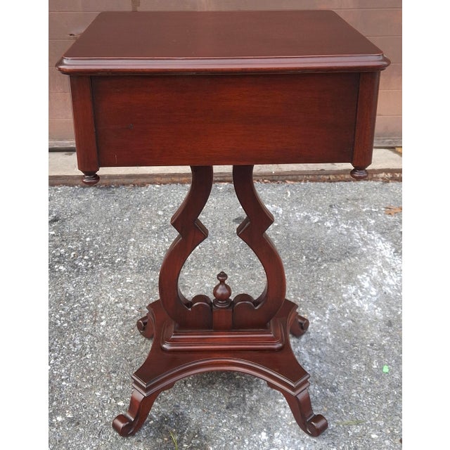 Pair Vander Ley Bros for Betty Lewis Rococo Revival Genuine Mahogany Side Tables, Circa 1920s For Sale - Image 10 of 17