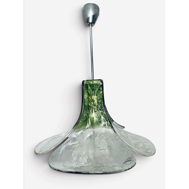 Murano Glass Lucky Clover Petal Lamp by Carlo Nason for Mazzega, Italy, 1970s For Sale - Image 3 of 9