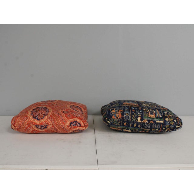 Add a charming, eclectic touch to your home with this set of two decorative folk art throw pillows. Pillow 1 (Front):...