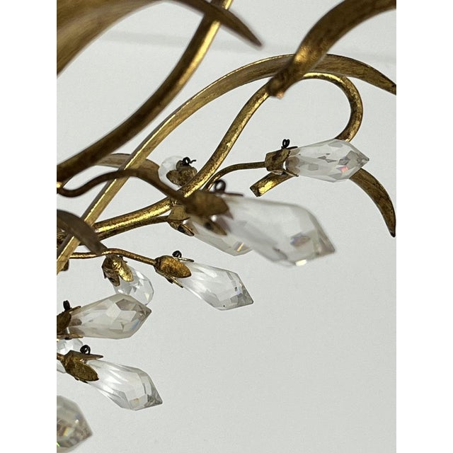 Large Mid-Century Ceiling Lights in Crystal and Iron attributed to Maison Baguès, 1970s, Set of 2 For Sale - Image 16 of 18