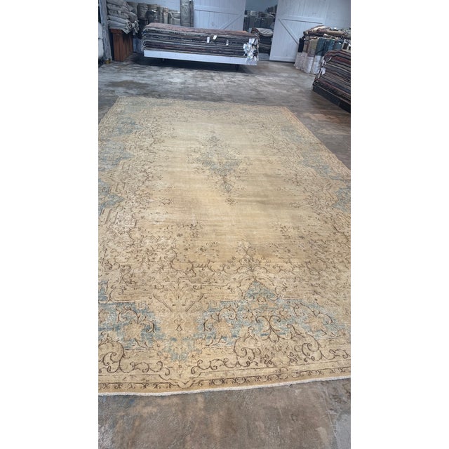 Mid-20th Century Antique Kerman Wool Rug For Sale - Image 13 of 16