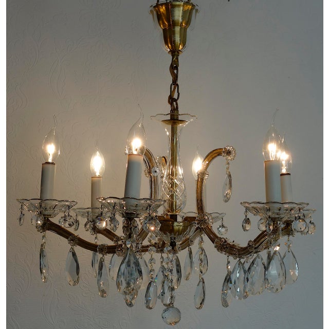 Maria Theresia Chandelier in Brass and Crystal from Palwa, 1960s For Sale - Image 12 of 14