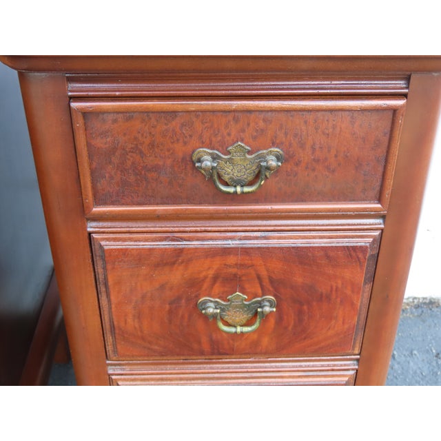 Tall Narrow Queen Anne Burl Walnut Nightstands End Bedside Tables a Pair 6659 For Sale - Image 16 of 18