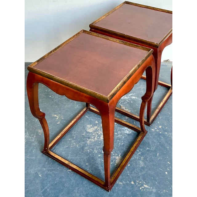 Vintage Asian Lacquered Side Tables - A Pair For Sale - Image 10 of 12