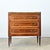 A gorgeous Louis XVI-style petite commode with inset marble top. The Sainte Anne marble has stunning grey and white...