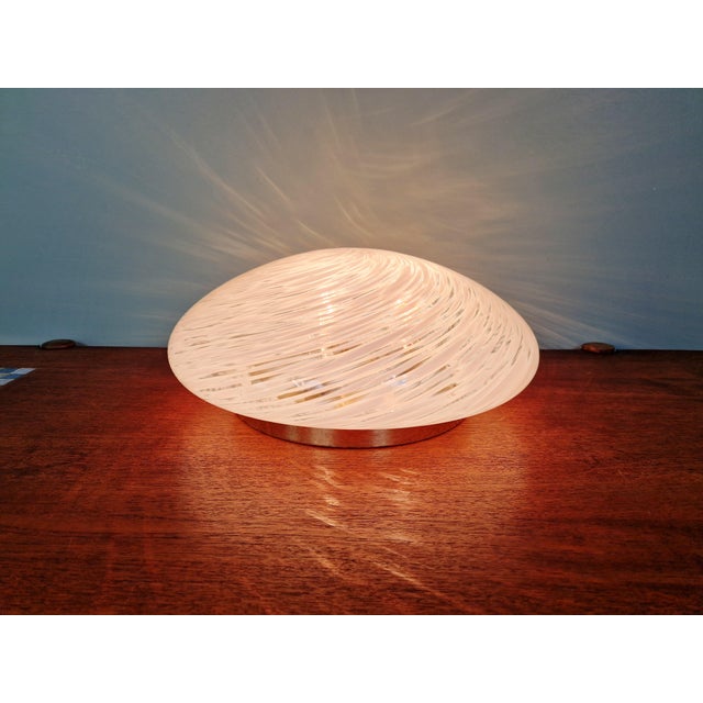 Ceiling Light in Brass and White Murano Glass, Hillebrand Lightning, 1970s from Hillebrand Lighting For Sale - Image 6 of 18