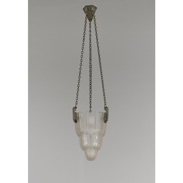 Art Deco French Art Deco Pendant Light by Marius Sabino 1930 France For Sale - Image 3 of 18