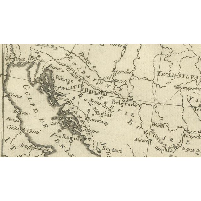 Black Turkey in Europe and Asia Map by Bonne, 1780 For Sale - Image 8 of 11