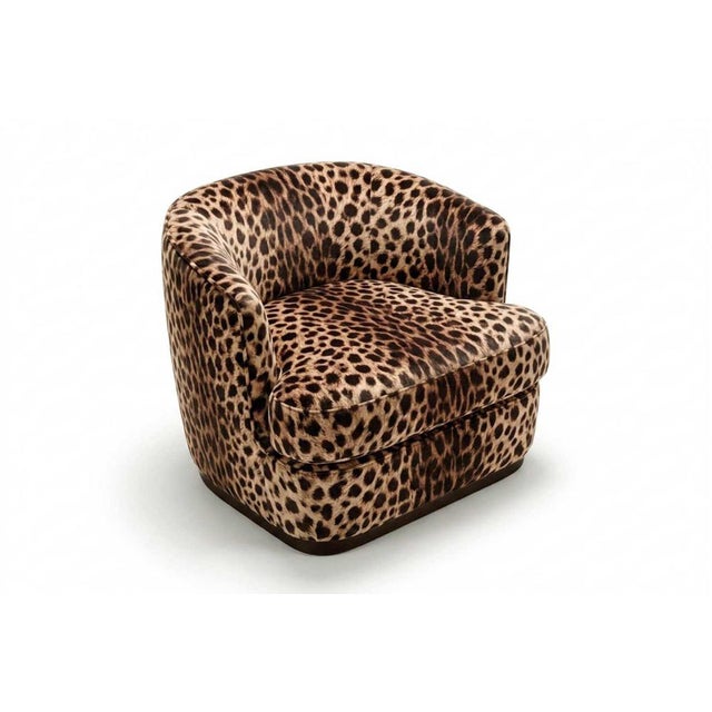 Not Yet Made - Made To Order Ancla Swivel Chair in Leopard Print by Moanne For Sale - Image 5 of 6