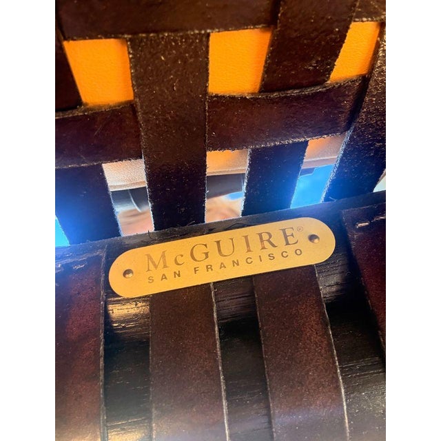 Brown Vintage McGuire Rawhide Antalya Table & Chair Set For Sale - Image 8 of 16