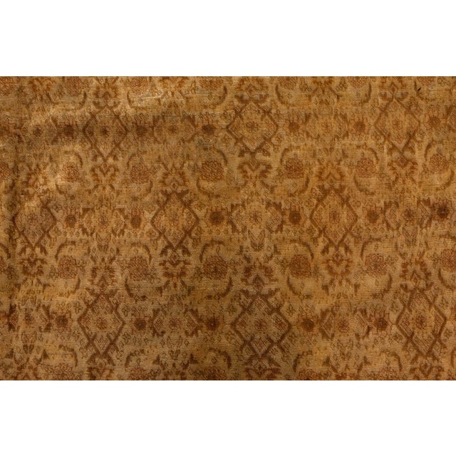 Authentic Persian Tabriz Brown Handmade Wool Rug For Sale In New York - Image 6 of 6