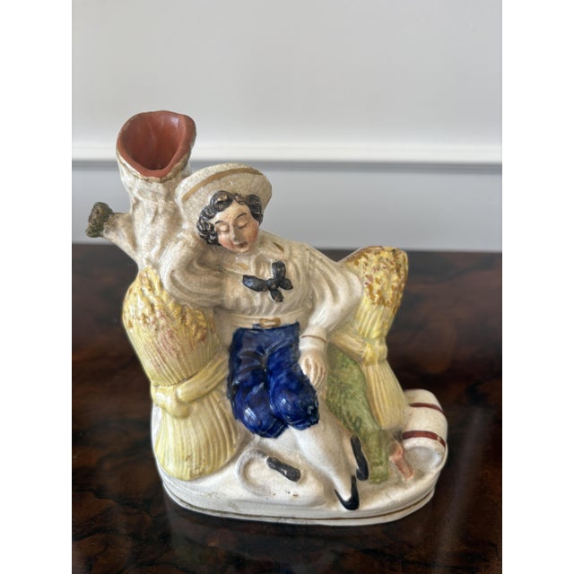 Antique Victorian Staffordshire Flatback Figure, 1860 For Sale - Image 9 of 9