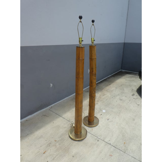 Wallpaper Vintage Brass And Bamboo Beach House Floor Lamps A Pair Chairish For Android Free