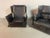 Viola dAmore Lounge Chairs in Dolphin Grey Leather with Hocker by Piero De Martini from Cassina, Italy, 1970s, Set of 2 For Sale - Image 6 of 18