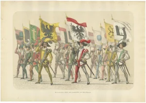 H. Jenny, Parade of Unity: The Allied Cities and Territories with Their Banners, 1855, Print