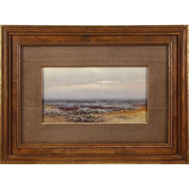 Charles Edward Brittan, High Moorland Landscape in the Mist, Watercolor For Sale - Image 3 of 5