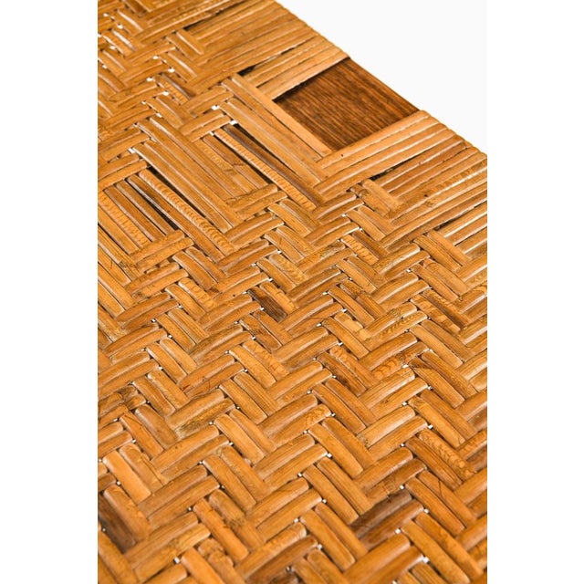Wood Bench in Oak and Woven Cane attributed to Børge Mogensen, 1950s For Sale - Image 7 of 9