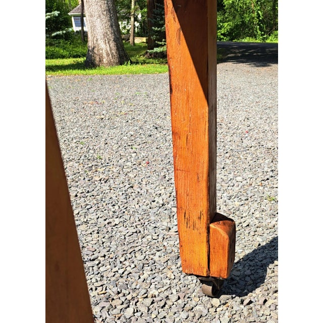 1920s Industrial Rolling Table Kitchen Island For Sale In New York - Image 6 of 12