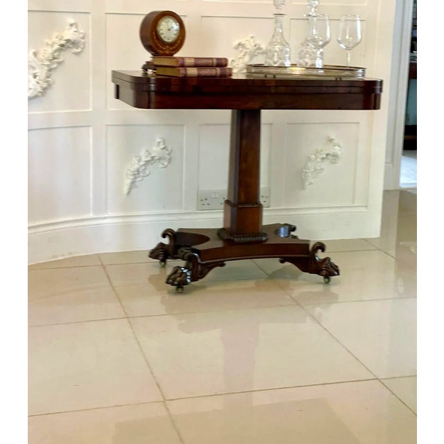 Wood Antique William IV Rosewood Card/Side Table, 1835 For Sale - Image 7 of 12