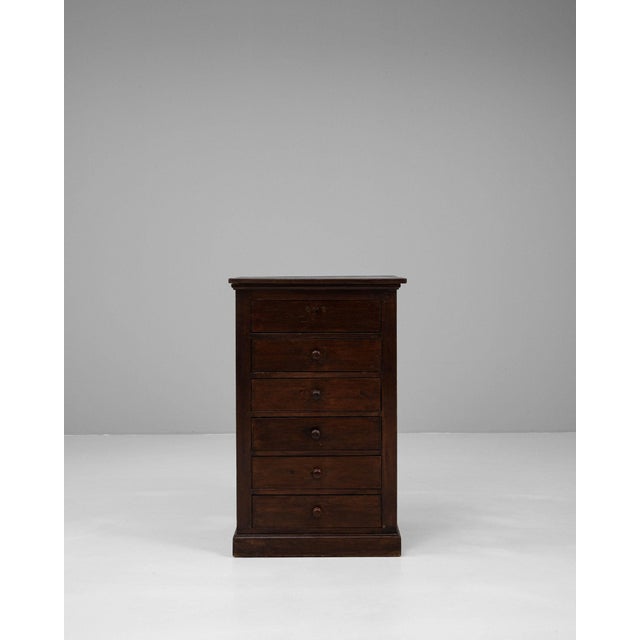 French 19th Century France Brown Wood Chests of Drawers For Sale - Image 3 of 11