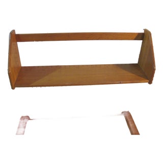 Hans J. Wegner Oak Hanging Bookshelf for Ry Mobler Attributed 1950s For Sale