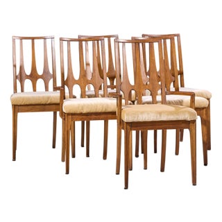 Broyhill Brasilia Mid Century Walnut Dining Chairs - Set of 6 For Sale