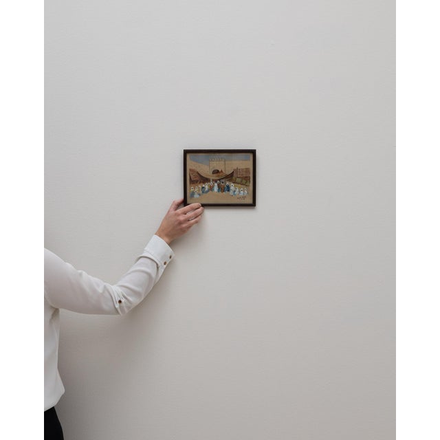 20th Century French Village Painting With Wooden Frame For Sale - Image 18 of 18